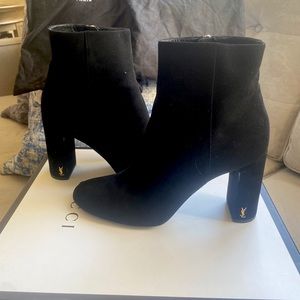YSL Loulou 95 zip booties